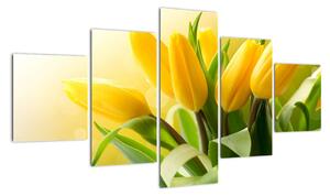 Obraz - Żółte tulipany (125x70 cm)