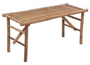 Składana ławka ogrodowa z poduszką, 118 cm, bambusowa