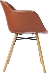 Krzesło z podłokietnikami ze sztucznej skóry Fiji