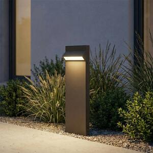 Słupek oświetleniowy LED Vonar Arcchio, aluminiowy / szary / cynkowy, aluminium, nowoczesny