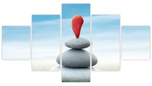 Obraz - Równowaga z kamieniami (125x70 cm)