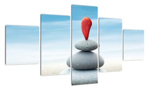 Obraz - Równowaga z kamieniami (125x70 cm)