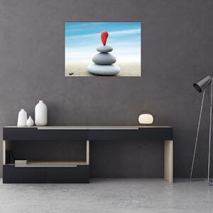 Obraz - Równowaga z kamieniami (70x50 cm)