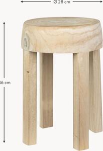 Ręcznie wykonany stolik pomocniczy z drewna paulowni Colin