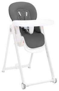 Wysokie krzesełko dla dziecka, ciemnoszare, aluminiowe