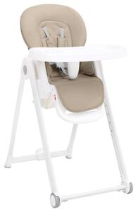 Wysokie krzesełko dla dziecka, beżowe, aluminiowe