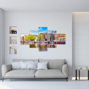Obraz - Tańczące domy, Amsterdam (125x70 cm)