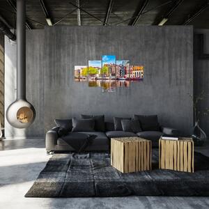 Obraz - Tańczące domy, Amsterdam (125x70 cm)