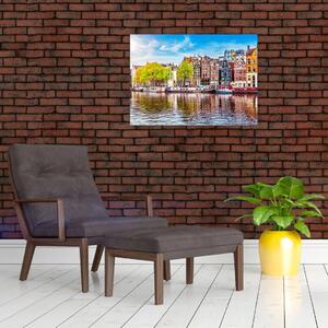 Obraz - Tańczące domy, Amsterdam (70x50 cm)