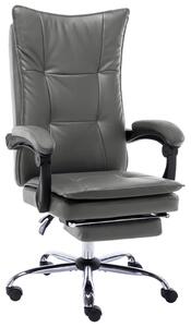 Krzesło biurowe, antracytowe, obite sztuczną skórą