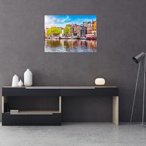 Obraz - Tańczące domy, Amsterdam (70x50 cm)