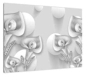 Obraz - kwiatowy wzór (70x50 cm)