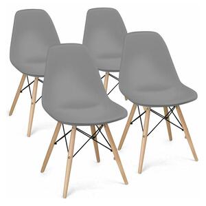 4 nowoczesne krzesła do jadalni, w 4 kolorach-szare