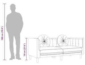 Sofa 3-osobowa z poduszkami, winna czerwieÅ, aksamit