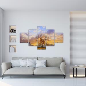 Obraz - Pejzaż ze słonecznikami (125x70 cm)