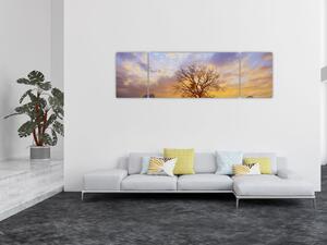 Obraz - Pejzaż ze słonecznikami (170x50 cm)