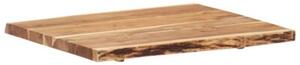 Blat, lite drewno akacjowe, 80x(50-60)x3,8 cm