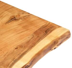 Blat, lite drewno akacjowe, 80x(50-60)x3,8 cm