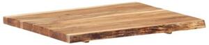 Blat, lite drewno akacjowe, 80x(50-60)x3,8 cm