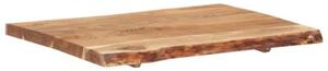 Blat, lite drewno akacjowe, 80x(50-60)x3,8 cm