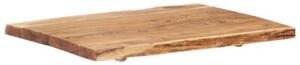 Blat, lite drewno akacjowe, 80x(50-60)x3,8 cm