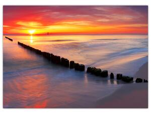 Obraz - Sunset, Baltic Sea, Poland (70x50 cm)