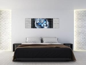 Obraz - Motyl na ścianie (170x50 cm)