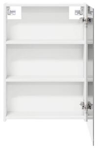 Szafka z lustrem do łazienki z półką biały 50 x 14,5 x 70 cm