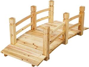 Drewniany mostek ogrodowy XXL, 150 x 67 x 55 cm, nośność 150