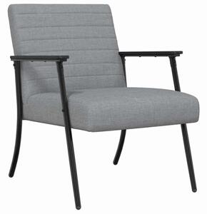 Nowoczesny fotel aksamitny w kolorze jasnoszarym z ergonomicznym wsparciem