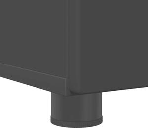 Nowoczesna szafka łazienkowa czarna z 2 drzwiami, minimalistyczny design, materiał drewnopochodny