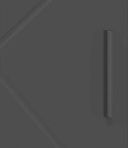 Nowoczesna szafka łazienkowa czarna z 2 drzwiami, minimalistyczny design, materiał drewnopochodny
