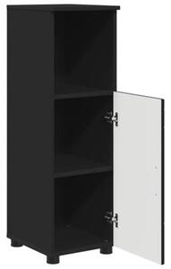 Nowoczesna szafka łazienkowa czarna z 2 drzwiami, minimalistyczny design, materiał drewnopochodny