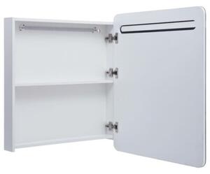 Szafka łazienkowa z lustrem i LED, 68 x 9 x 80 cm