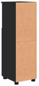 Nowoczesna szafka łazienkowa czarna z 2 drzwiami, minimalistyczny design, materiał drewnopochodny