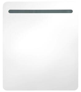 Szafka łazienkowa z lustrem i LED, 68 x 9 x 80 cm