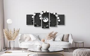 5-częściowy obraz harmonijne yin i yang