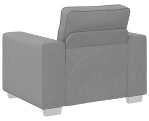 Sofa 3 szt. ciemnoszary tkanina lniana