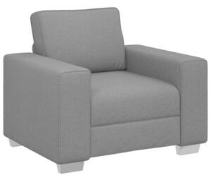 Sofa 3 szt. ciemnoszary tkanina lniana