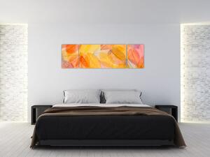 Obraz - Tło z jesiennych liści (170x50 cm)