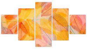 Obraz - Tło z jesiennych liści (125x70 cm)