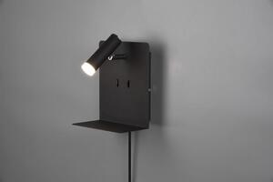 Element LED kinkiet z portem USB czarny 222570232