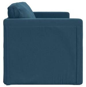 Sofa podÅogowa 2-w-1, niebieska, 122x204x55 cm, aksamit
