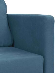 Sofa podÅogowa 2-w-1, niebieska, 122x204x55 cm, aksamit