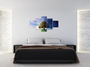Obraz - Dzień i noc (125x70 cm)
