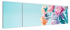 Obraz - Kwiaty w wazonie (170x50 cm)