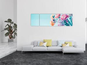 Obraz - Kwiaty w wazonie (170x50 cm)