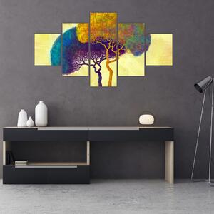 Obraz - Drzewa na wzgórzu (125x70 cm)
