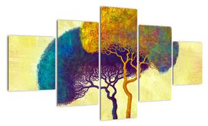 Obraz - Drzewa na wzgórzu (125x70 cm)