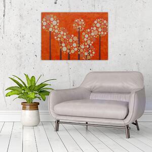 Obraz - Pomarańczowy las (70x50 cm)
